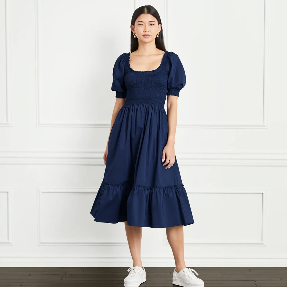 Hill House Home Louisa Nap Dress in Navy Cotton